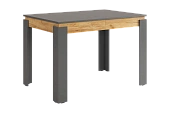 Стол обеденный раздвижной Гермес 2 графит/дуб крафт золотой