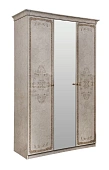Шкаф Патрисия 3-дверный (2+1) с зеркалом крем корень глянец