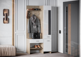 Прихожая Домино-2У Сонома/белый