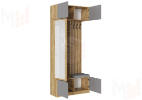 Прихожая Бостон со шкафом ШК-002 (серый шифер)