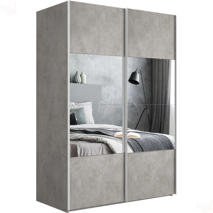 Шкаф-купе Эста 2-х дверный (4 ЛДСП / 4 Зеркала) 180 см.