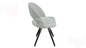 Стул Гэтсби К4  Черный муар, Велюр Confetti Silver