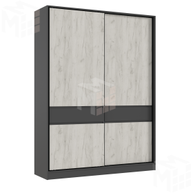 Шкаф-купе Роджинамиф (графит/дуб крафт белый)