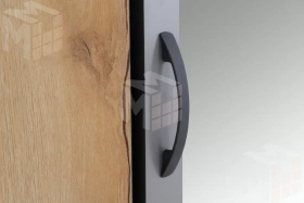 Шкаф угловой с зеркалом Ольга-Лофт 9.2 Дуб Крафт Золотой/Темно-Серый