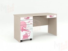 Письменный стол с тумбой ЮНА 407 + 408