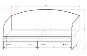 Кровать Фанки-4/1 + тумба 13/8СВ + кровать нижняя 13/7СВ