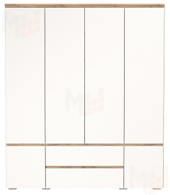  Шкаф ГРЕТТА 6С2Я  Дуб Крафт золотой-Белый