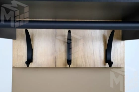 Вешалка настенная  Ольга-Лофт 6.1 Дуб Крафт Золотой/Темно-Серый