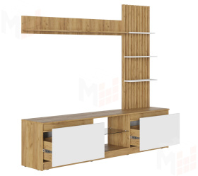 Гостиная Бостон НМ-001 (белый глянец)