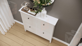 Тумба для обуви из массива Кымор 107 белая