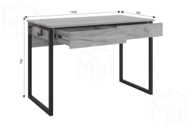 Стол Юниор дуб крафт золотой/черный муар