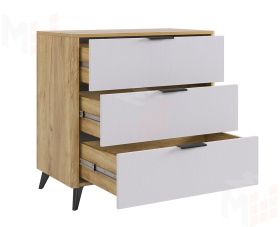 Комод Адам дуб крафт золотой/белое дерево