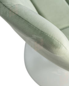 Стул барный DOBRIN TAILOR WHITE (пудрово-мятный велюр (MJ9-87))