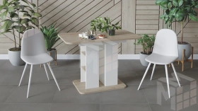 Стол раздвижной Мюнхен Тип 2 Белый Ясень, Дуб Сонома