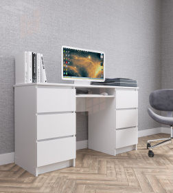 Стол письменный Мори МС-2 белый