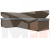 Кухонный угловой диван Омура левый угол (Серый\Коричневый)