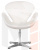 Кресло дизайнерское DOBRIN SWAN (белый кожзам P23, алюминиевое основание)