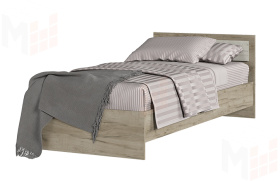 Кровать Гармония 0,9 КР-603 дуб крафт белый - дуб крафт серый