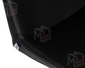 Стул барный DOBRIN ALDO (черный PU YP33-19, основание из нержавеющей стали)