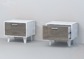 Тумба Т-5 Эго на ножках  Бетон Светлый/Камень Темный