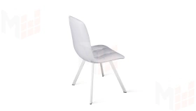 Стул Бруно (паук Т2) Белый муар, Кожзам Белый