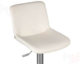 Стул барный DOBRIN ALDO (белый PU P23, основание из нержавеющей стали)