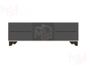 Тумба под ТВ Копенгаген с дверцей (Белый/серый графит)