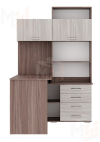 Компьютерный стол ПКС-11 Ясень Шимо тёмный - Ясень Шимо светлый