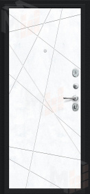 Входная металлическая дверь Граффити-5 Букле черное/Snow Art