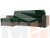 Угловой диван Эмир БС левый угол (Зеленый\Коричневый)