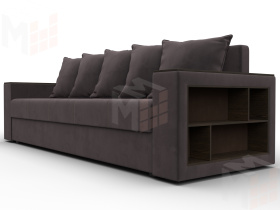 Диван прямой Дубай Лайт ( SEVEN 727 коричневый )