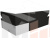Кухонный угловой диван Омура правый угол (Черный\Белый)