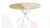 Стол обеденный раздвижной Мэдисон Тип 1 Белый муар, Дуб Крафт золотой