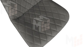 Стул OSCAR Черный муар, Велюр L002 серо-бежевый