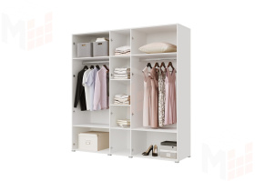 Шкаф Бостон 5-ти створчатый 2000 (белый/бетон)