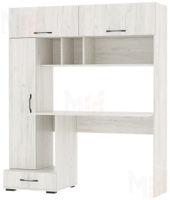 Компьютерный стол ПКС-1 дуб крафт белый