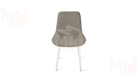 Стул OSCAR Белый муар, Велюр L003 бежевый