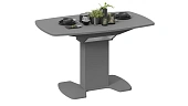 Стол обеденный Портофино - СМ(ТД)-105.02.11(1) Серое, Стекло серое матовое LUX