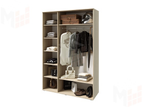 Шкаф 3-х дверный Ким (сонома/графит)