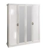 Шкаф Натали 4-дверный (2+2) с зеркалом белый глянец