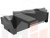 Угловой диван Меркурий Лайт правый угол (Серый\Черный)