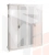 Шкаф Натали 4-дверный (2+2) с зеркалом белый глянец