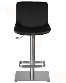 Стул барный DOBRIN ALDO (черный PU YP33-19, основание из нержавеющей стали)