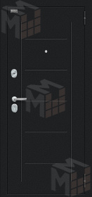 Входная металлическая дверь Борн Букле черное/Riviera Ice