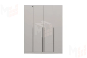 Шкаф 4-х створчатый Николь 24 Кашемир/Черный