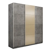 Шкаф-купе широкий Прайм 3-х дверный ЛДСП, Стекло фисташка 240 см