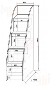 Кровать Фанки-4/1 + тумба 13/8СВ + кровать нижняя 13/7СВ