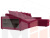 Угловой диван Дубай правый угол (Бордовый)