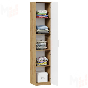 Шкаф для белья Хилтон  Исп. 2 - 303.002.000 Белый матовый