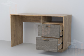 Стол Письменный СТ-3 ПД Эго Дуб Крафт Золотой/Камень Темный